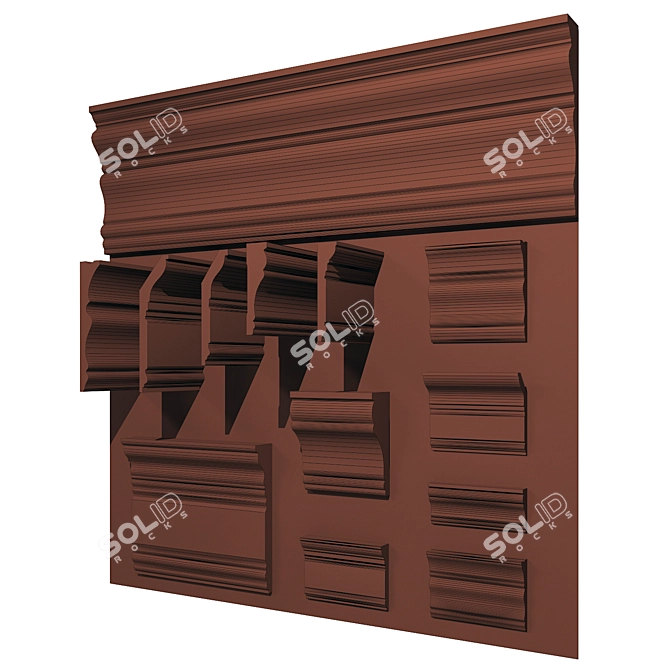 Polystyrene Moldings Collection 3D model image 3