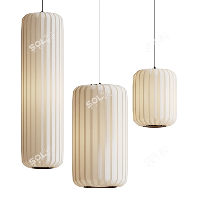 Sleek Glass TR37 Pendant Light 3D model image 1