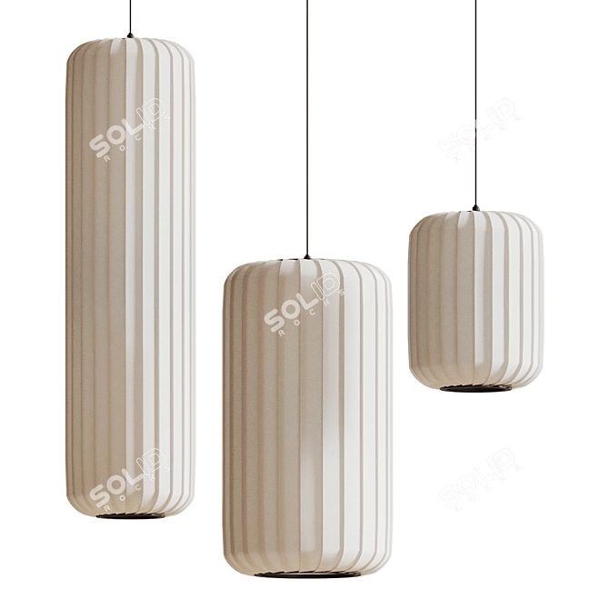 Sleek Glass TR37 Pendant Light 3D model image 2
