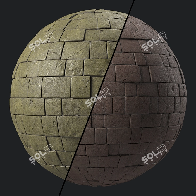 Decorative Slate Stone Wall Tile 3D model image 1