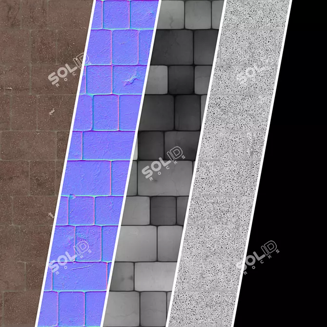 Decorative Slate Stone Wall Tile 3D model image 4