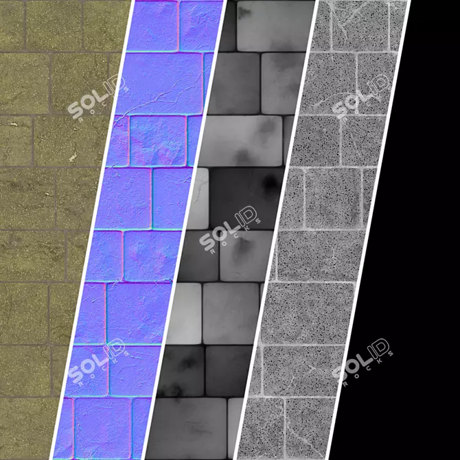 Decorative Slate Stone Wall Tile 3D model image 7