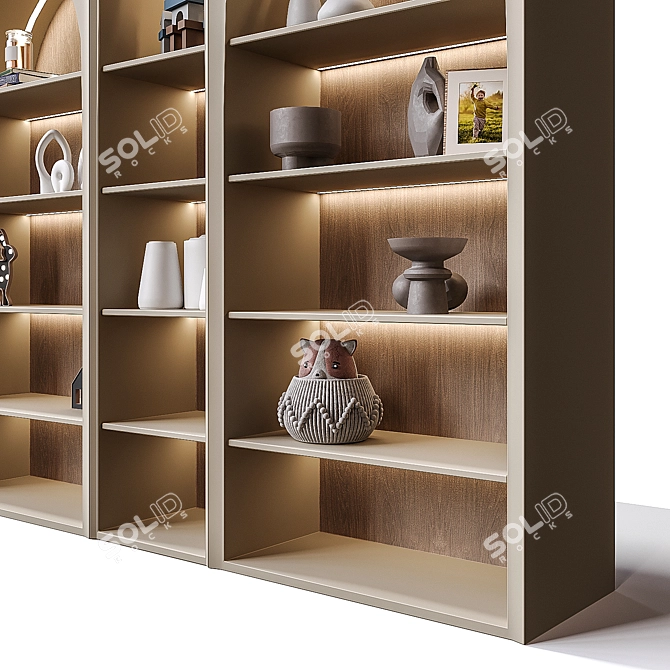 Custom Kids Shelf 05 Design 3D model image 3