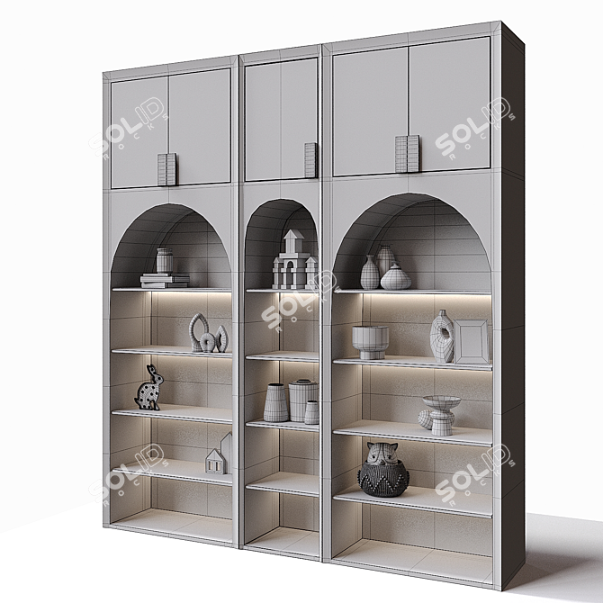 Custom Kids Shelf 05 Design 3D model image 5