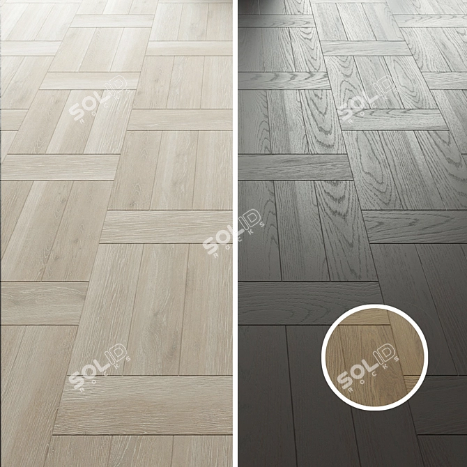 Modular Ebony and Co Parquet 3D model image 1