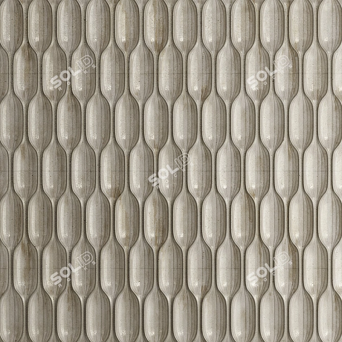 Embossed Wall Panel, Interior Décor 3D model image 1