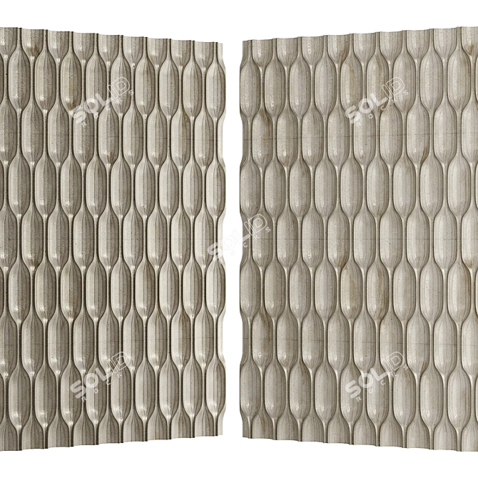 Embossed Wall Panel, Interior Décor 3D model image 2
