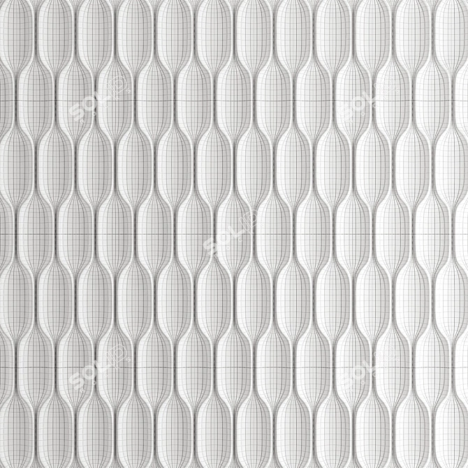 Embossed Wall Panel, Interior Décor 3D model image 3