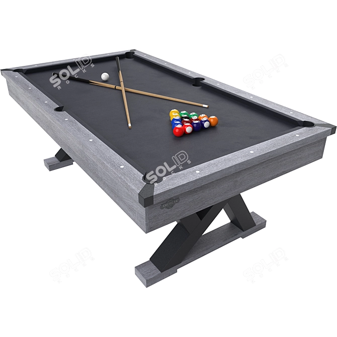 Modern American Legend Pool Table 3D model image 1