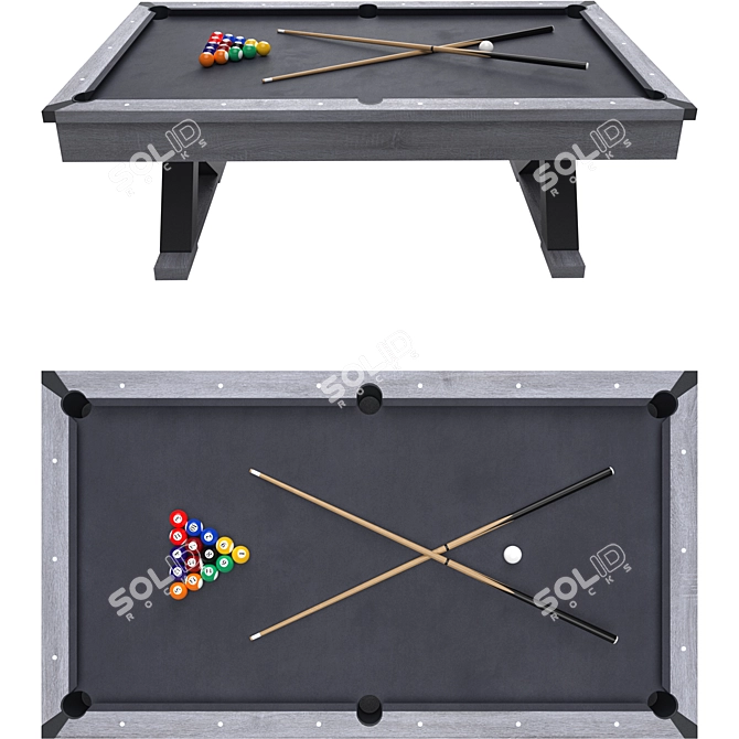 Modern American Legend Pool Table 3D model image 3