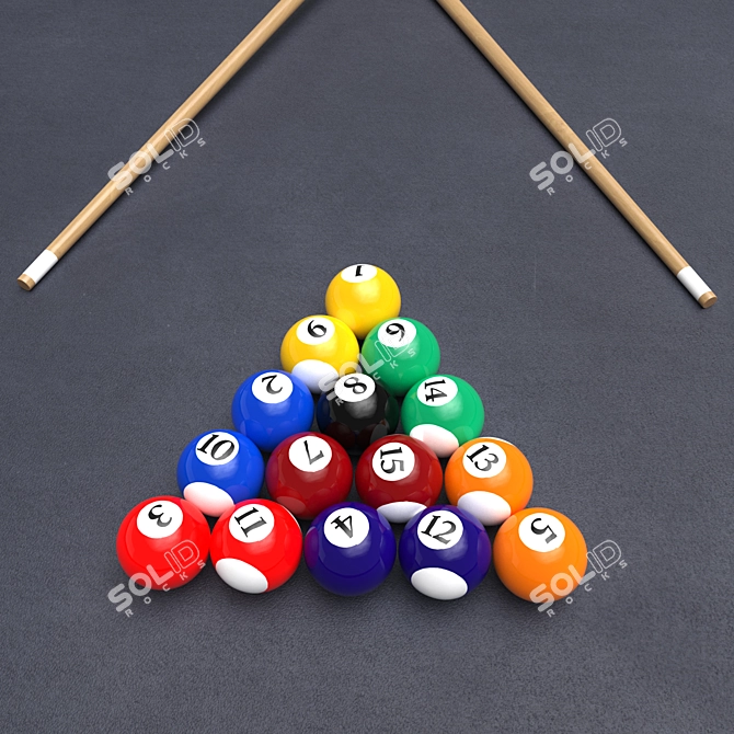 Modern American Legend Pool Table 3D model image 6