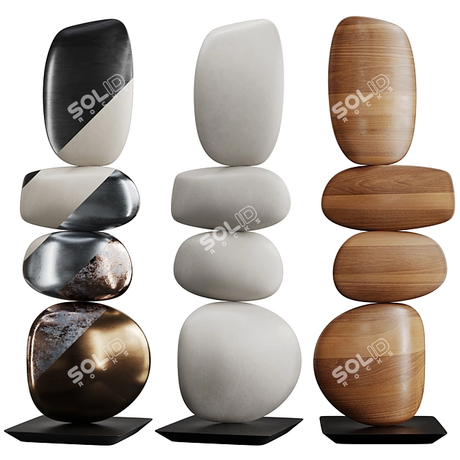 Modern Totem Sculpture for Interiors 3D model image 1