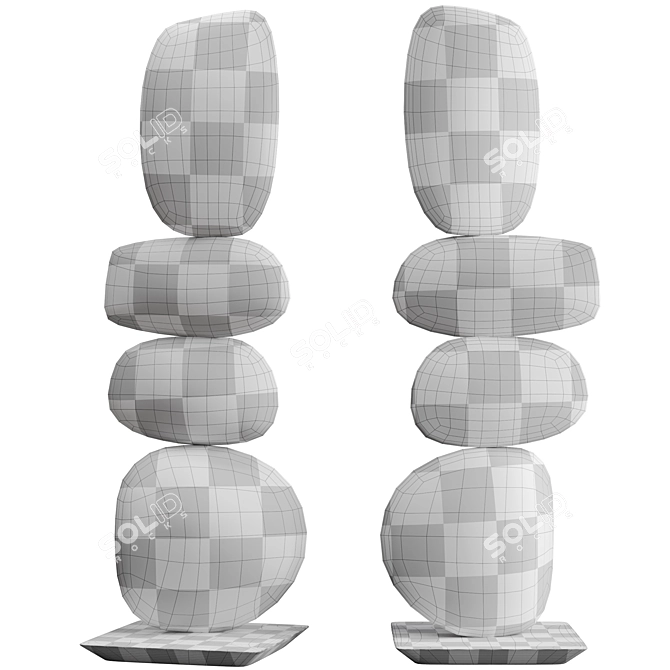 Modern Totem Sculpture for Interiors 3D model image 7