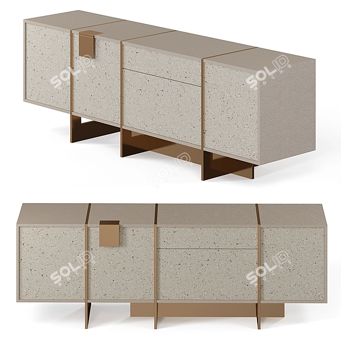 Elegant Colomo Sideboard: 3D Model 3D model image 2