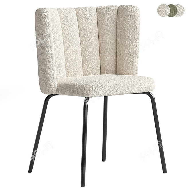 Elegant Modern Chair Aniela 3D model image 1