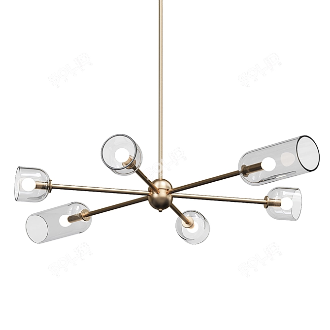 ImperiumLoft SoftFlux Pendant Chandelier 3D model image 1