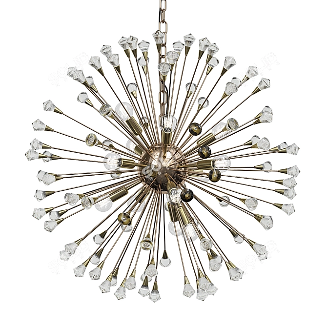 ImperiumLoft Gold Sparks Pendant Chandelier 3D model image 1