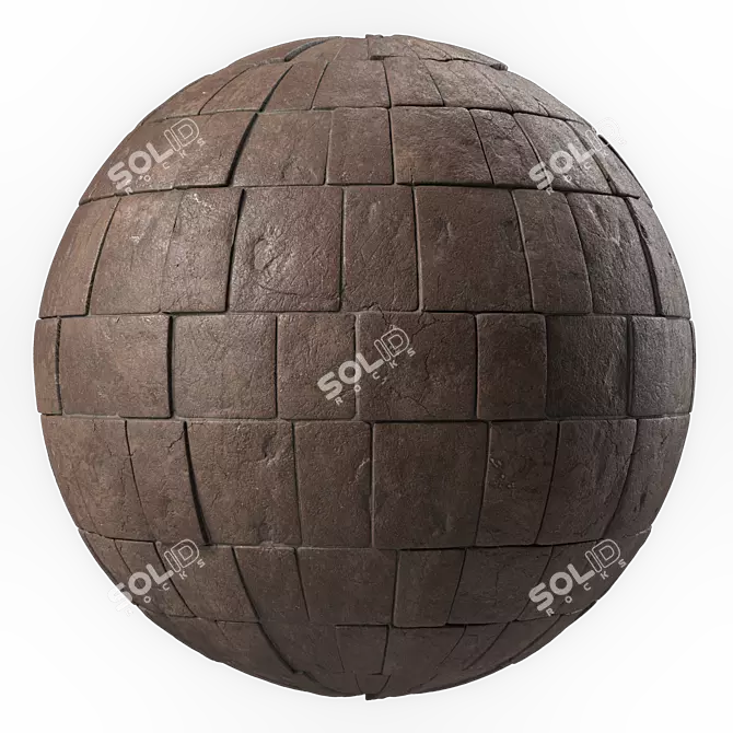 Artisan Slate Wall 4K Texture 3D model image 2