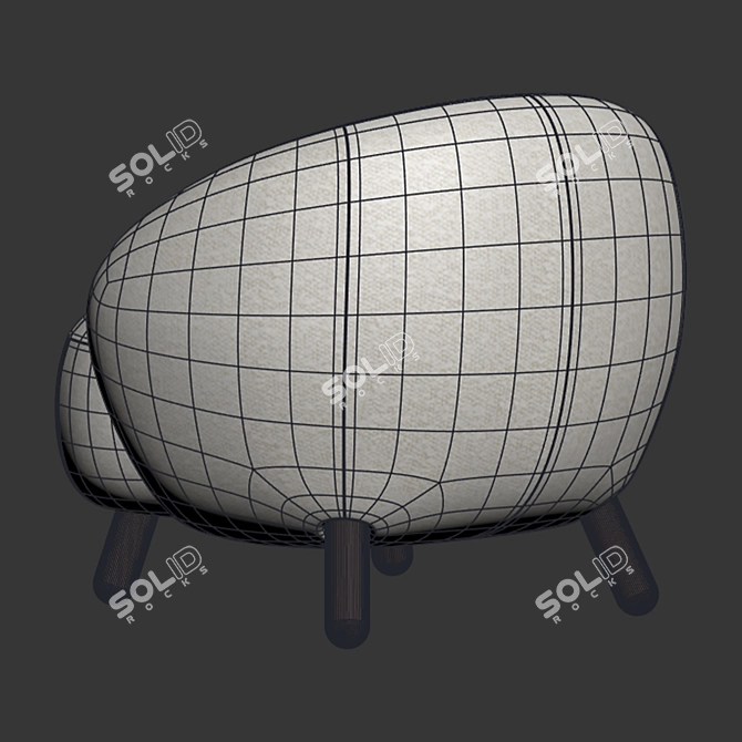 Seamless Textured V-Ray Armchair 3D model image 10