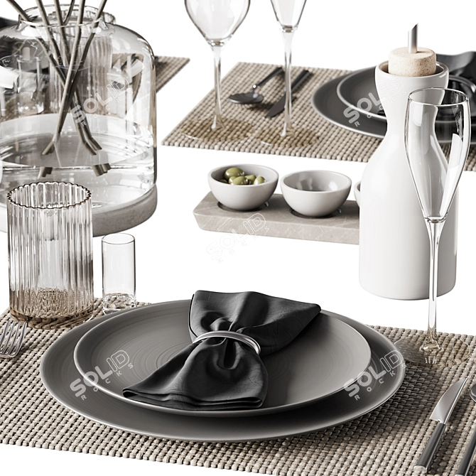 Modern Tableware Set 2018 3D model image 2