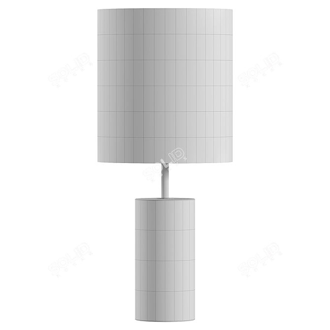 Modern Wood Table Lamp 3D model image 2