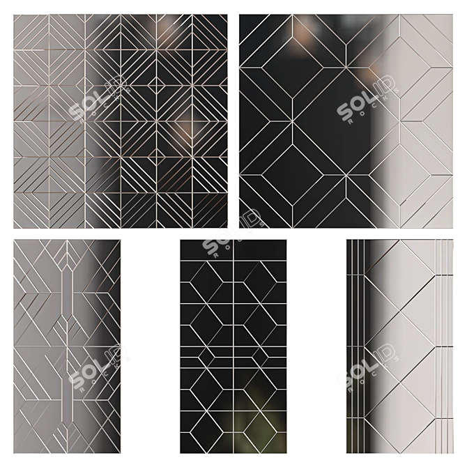 Mirrors Panel Collection | 3D Max Corona_GF 3D model image 1