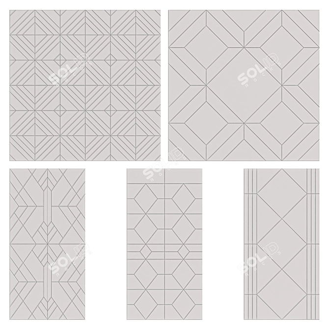 Mirrors Panel Collection | 3D Max Corona_GF 3D model image 7