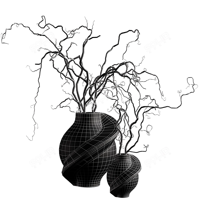 Louise Roe Pirout Vase with Branches 3D model image 4