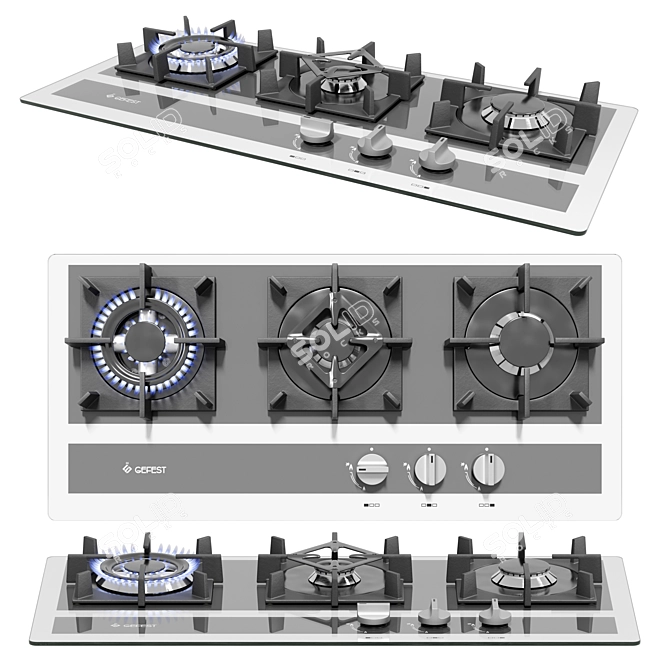 Modern Gefest Kitchen Appliance Set 3D model image 6
