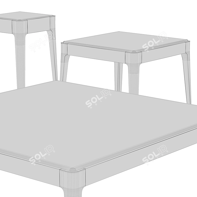 Sleek Porada Ziggy Coffee Tables 3D model image 5