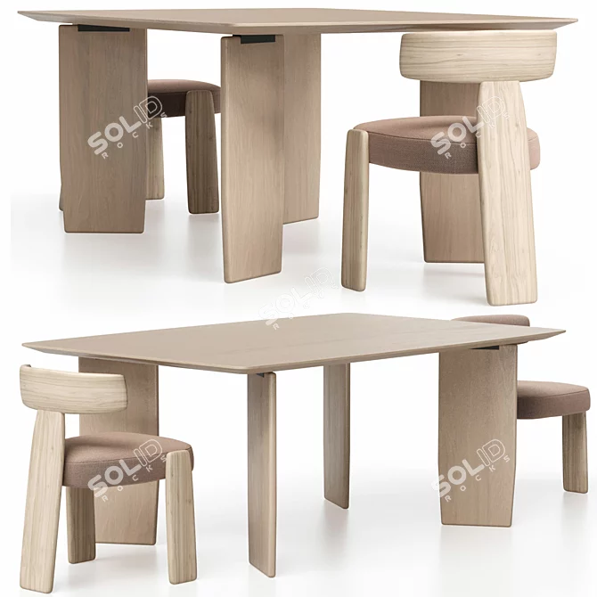 Oru Chair and Table Set 3D model image 8