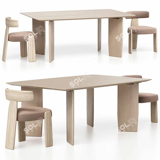 Oru Chair and Table Set 3D model image 9