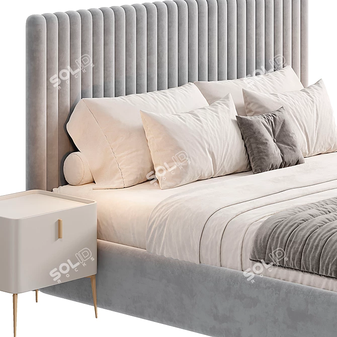 Modern Minimalist ARONA Bed Frame 3D model image 4
