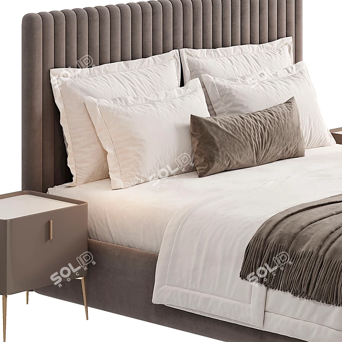 Modern Minimalist ARONA Bed Frame 3D model image 5