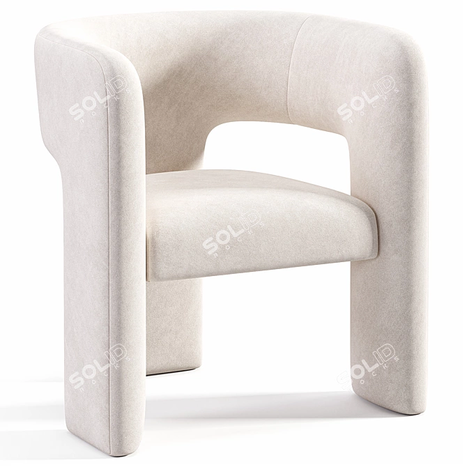 Stylish Anise Dining Chair by Nuevoliving 3D model image 4