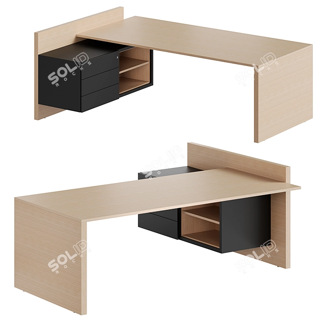 Forma5 Vektor Executive Desk 3D model image 2