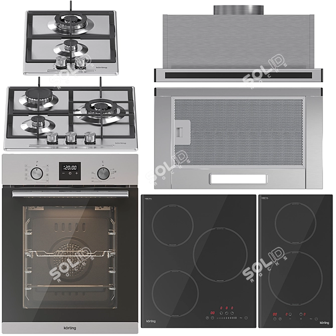 Korting Kitchen Appliances Set 3D model image 3