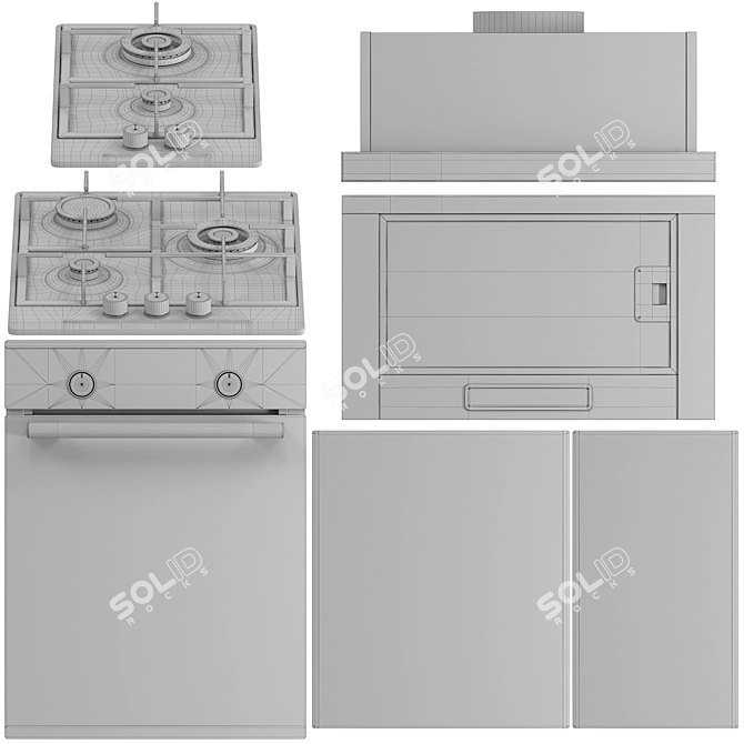 Korting Kitchen Appliances Set 3D model image 4