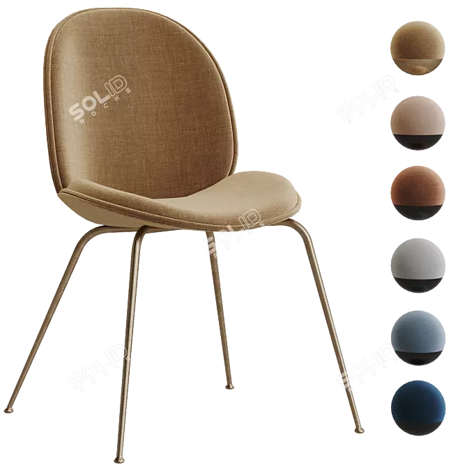 GUBI Beetle Chair: 6 Color Options 3D model image 1