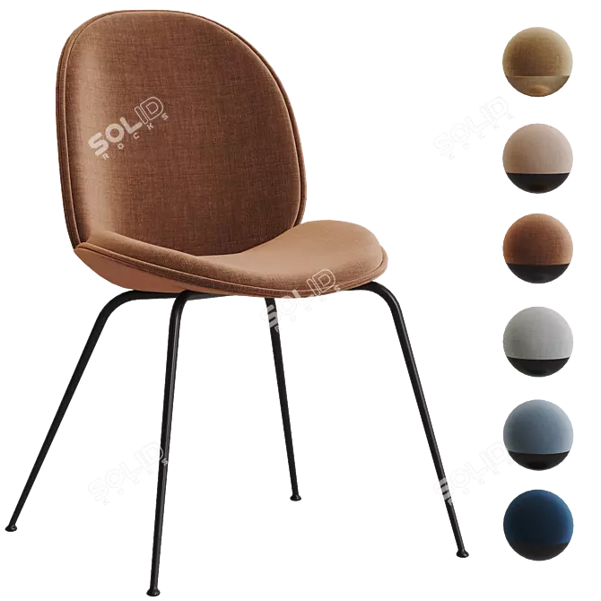 GUBI Beetle Chair: 6 Color Options 3D model image 3