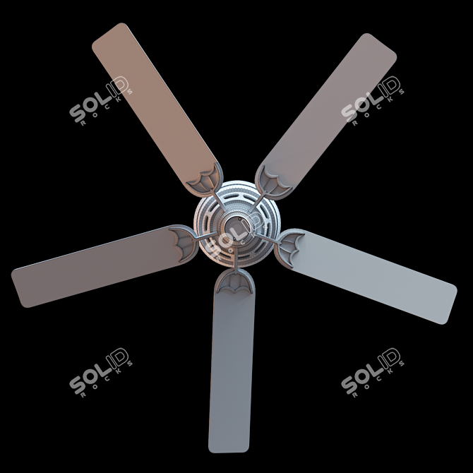 Hunter Ceiling Fan Model 3D model image 4