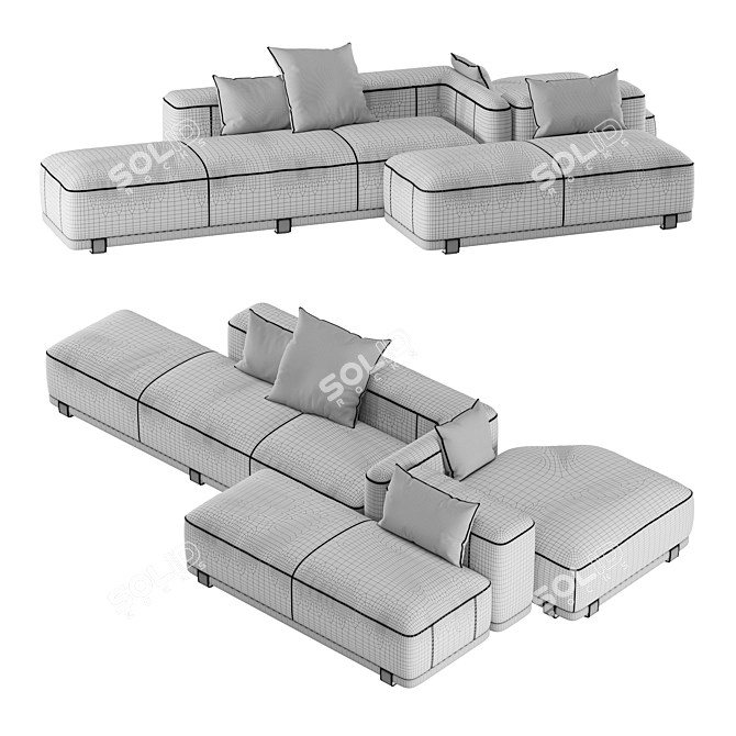 Juliette Sofa Set by Baxter 3D model image 4