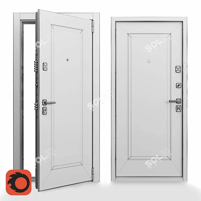 Ultimate Security Door Solution 3D model image 3