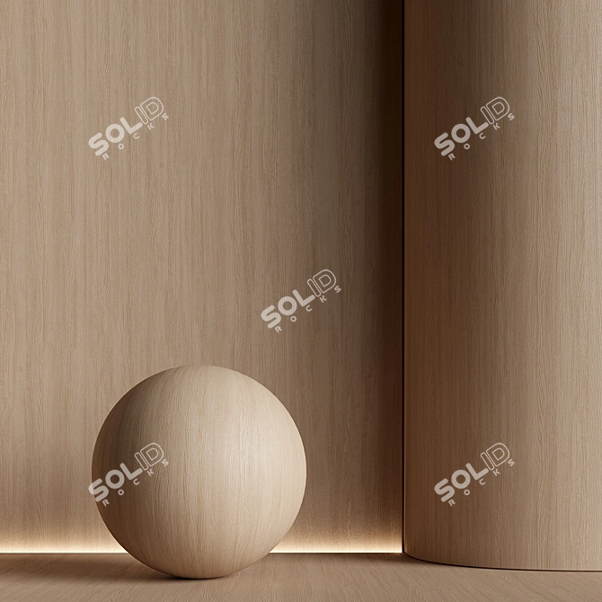 Seamless Wood Material 3D Texture 3D model image 1