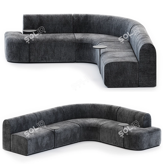 Modern Modular Fabric Sofa ARTIKO 3D model image 3