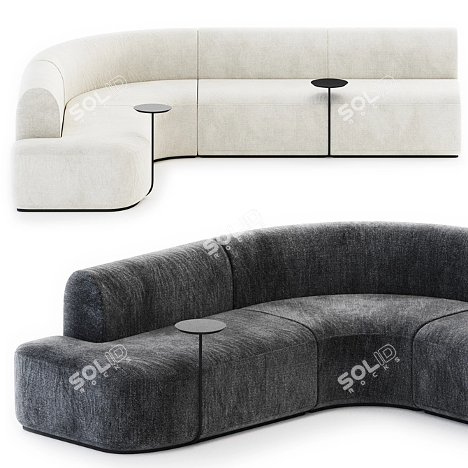 Modern Modular Fabric Sofa ARTIKO 3D model image 4