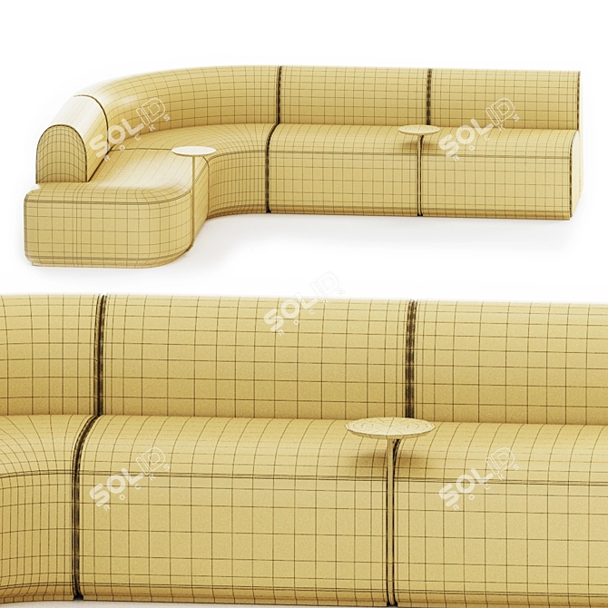 Modern Modular Fabric Sofa ARTIKO 3D model image 7