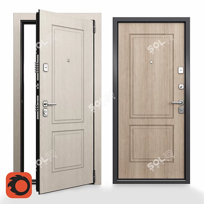 Ultimate Security and Comfort Door 3D model image 1