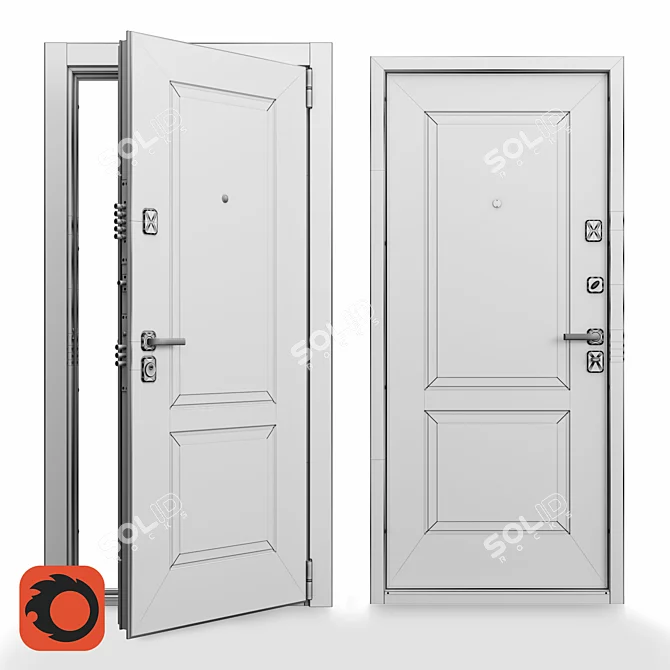 Ultimate Security and Comfort Door 3D model image 3