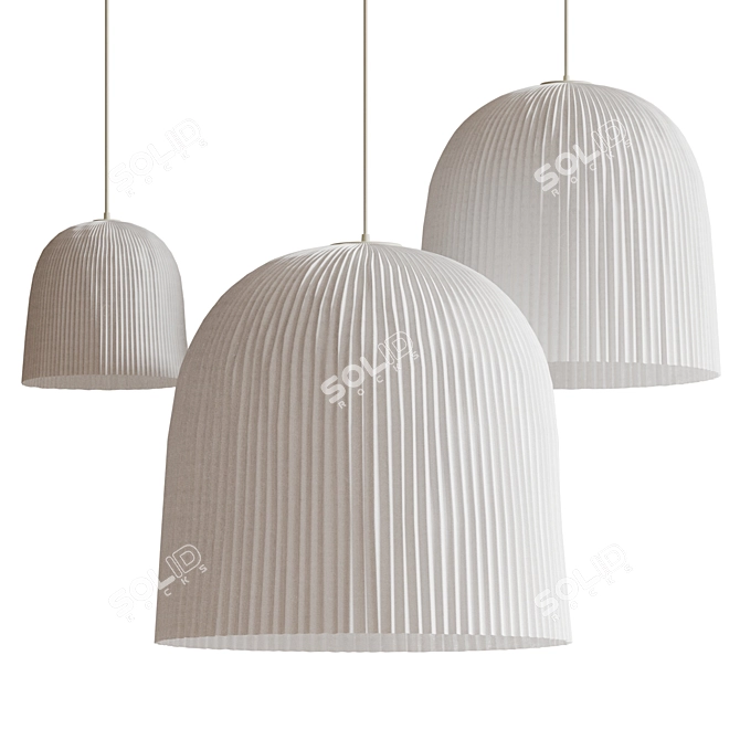 Emotive Fabric Pendant Light 3D model image 2